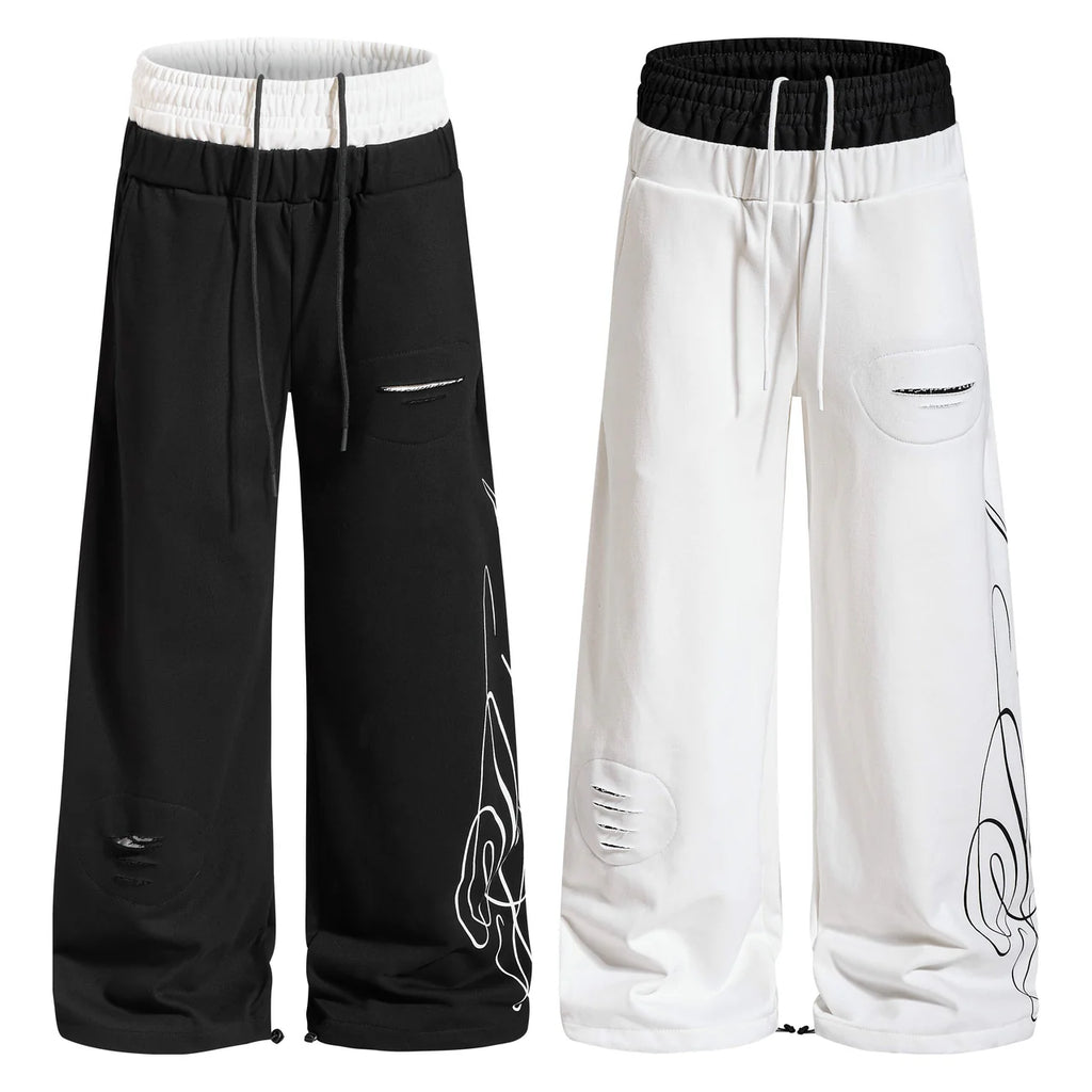 "SEMPITERNAL" Wide Leg Sweatpants