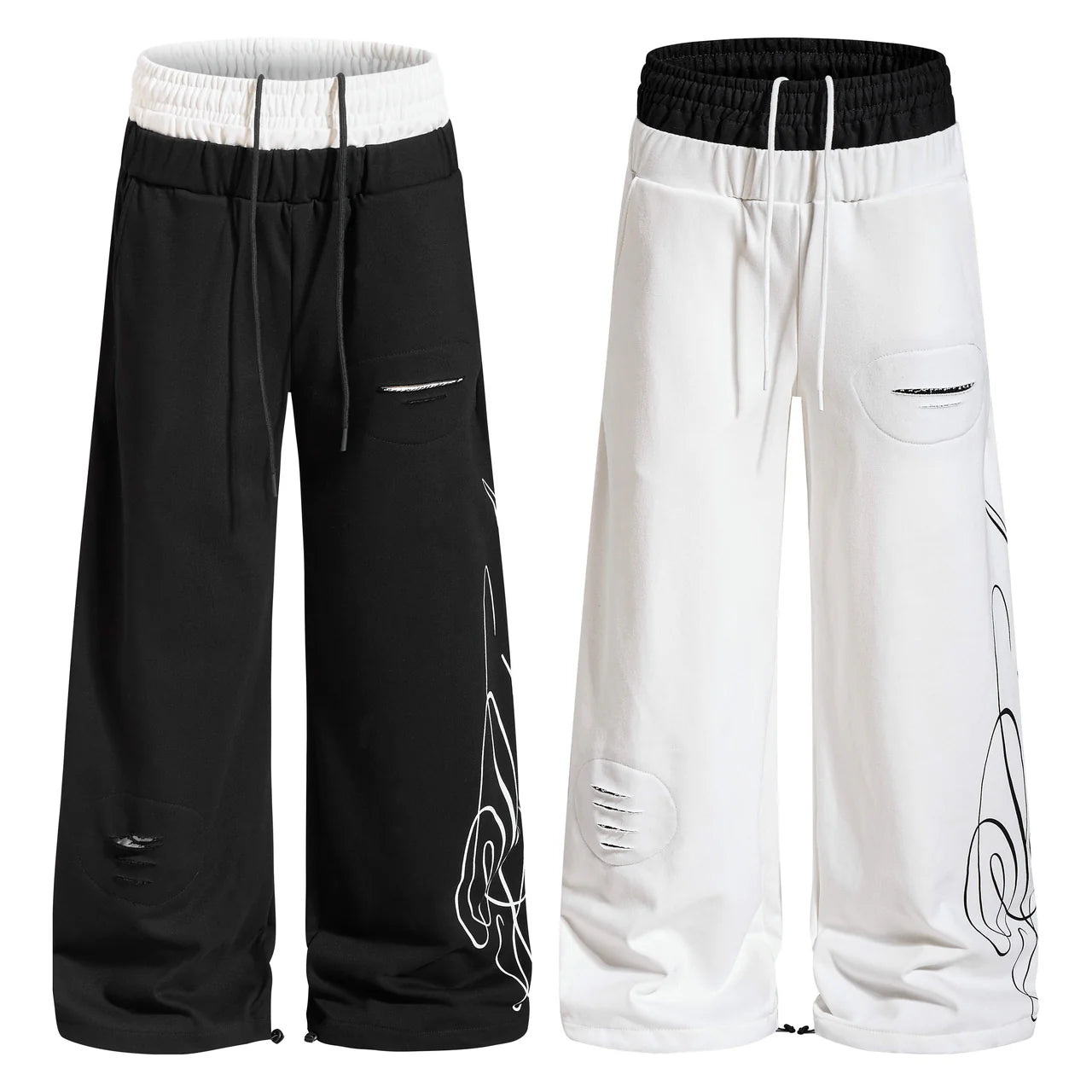 "SEMPITERNAL" Wide Leg Sweatpants