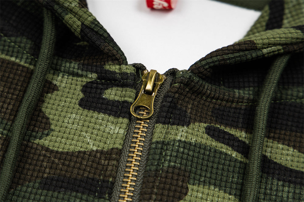Globain Camo Hooded Zip Jacket