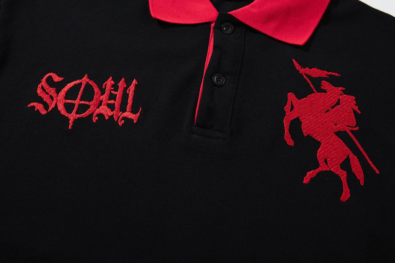 "DEVIL" Gothic Polo Tee