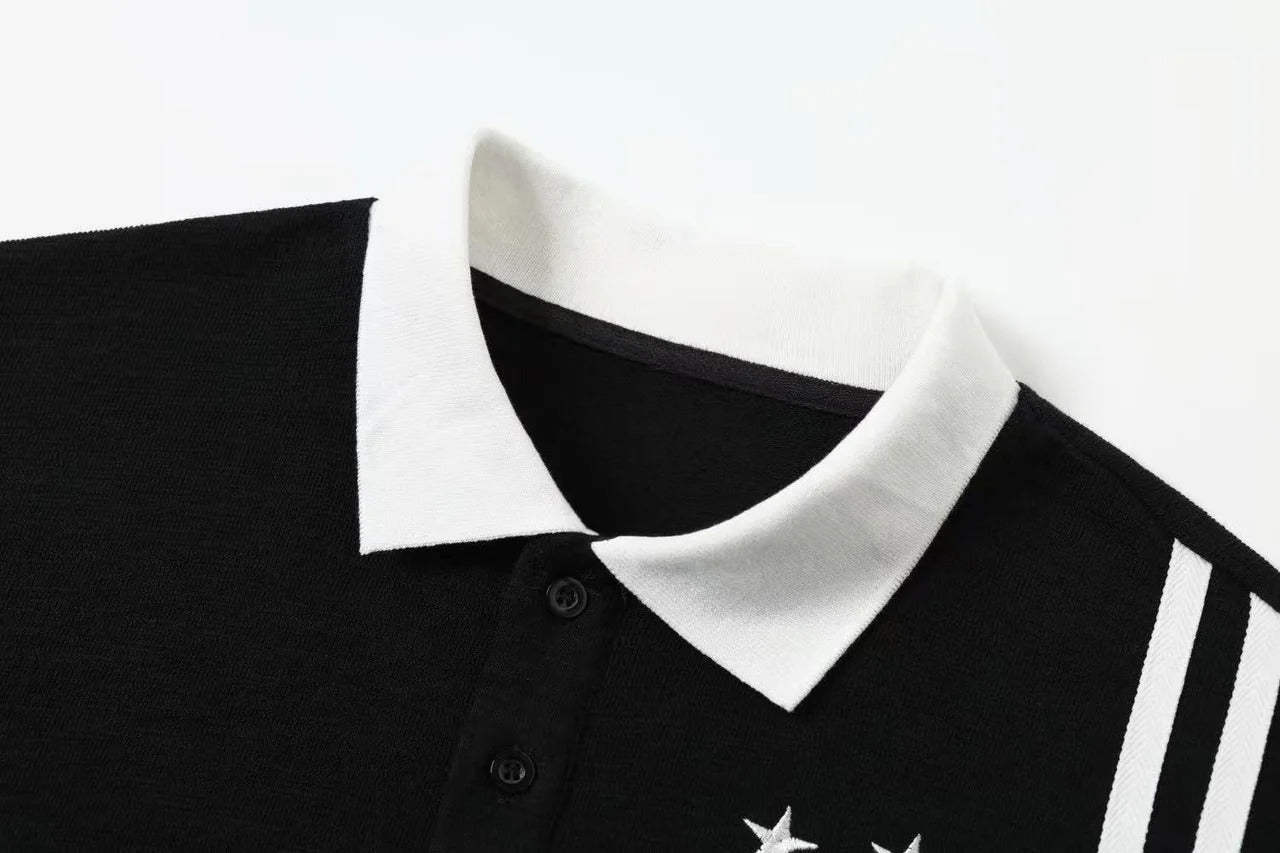 " HORSE " Embroidered Streetwear Polo