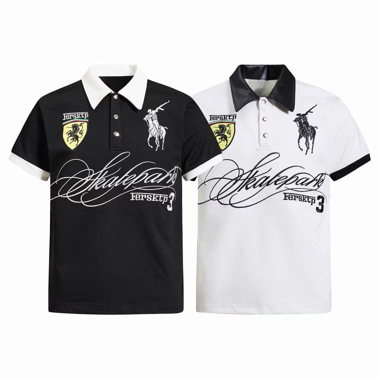 "FER" Embroidered Streetwear Polo