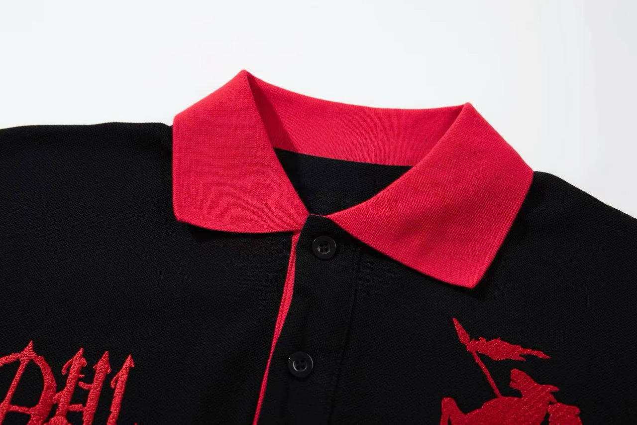"DEVIL" Gothic Polo Tee