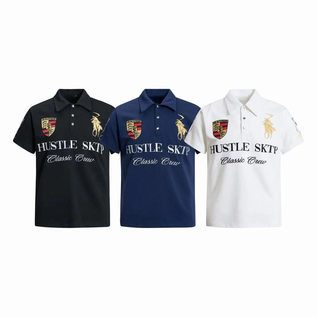 "HUSTLE" Classic Polo