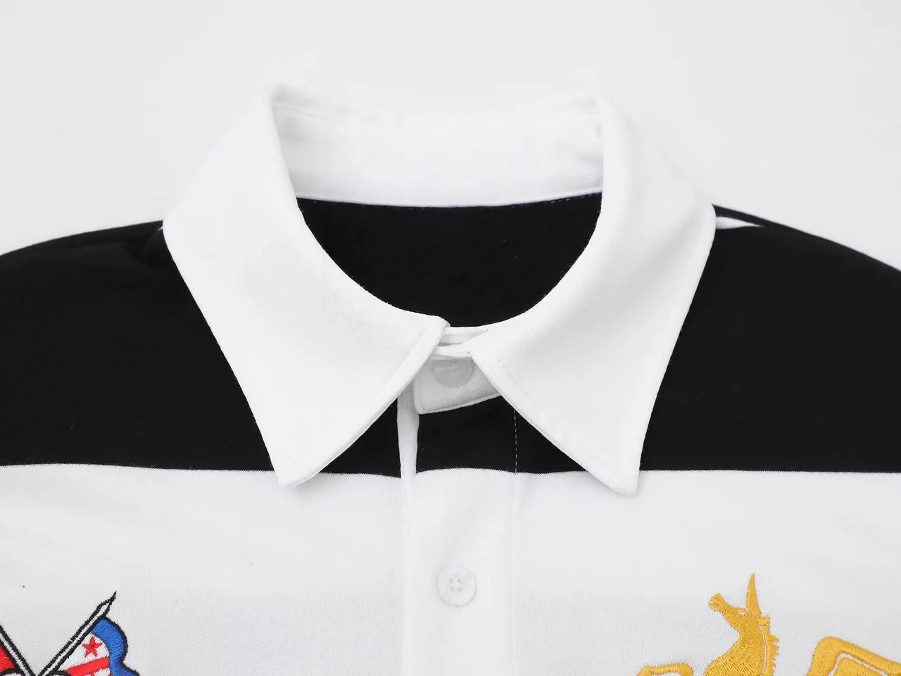 "09"Striped Rugby Polo