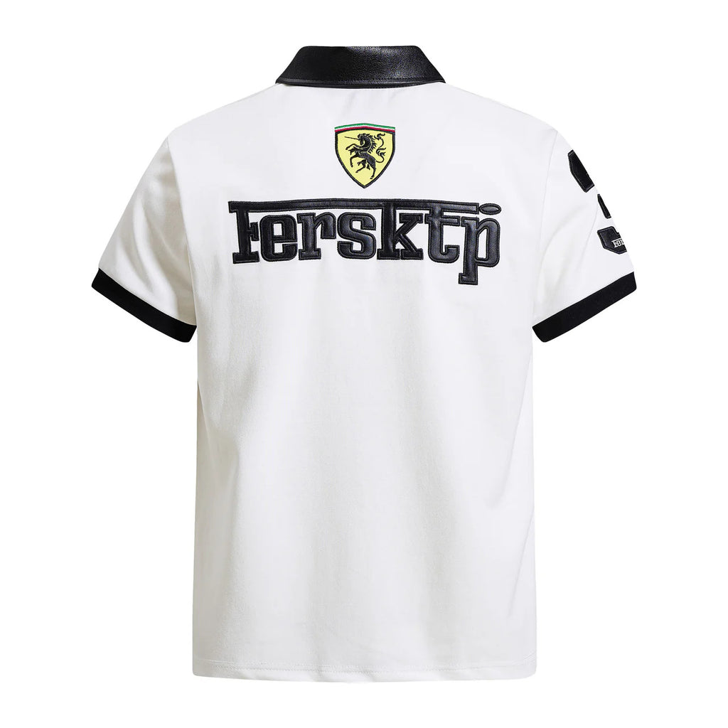 "FER" Embroidered Streetwear Polo