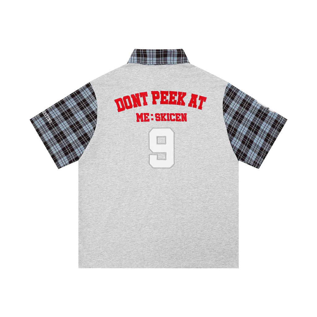 "XX" Plaid Sleeve Polo Shirt