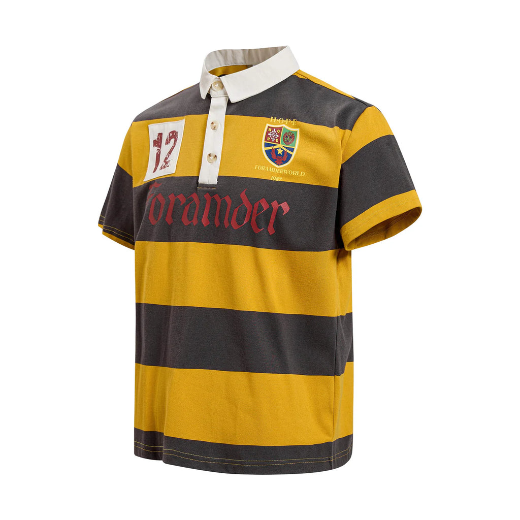 "HOPE" Stripe Polo Shirt