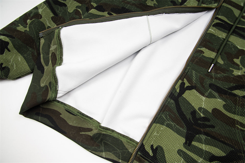 Globain Camo Hooded Zip Jacket