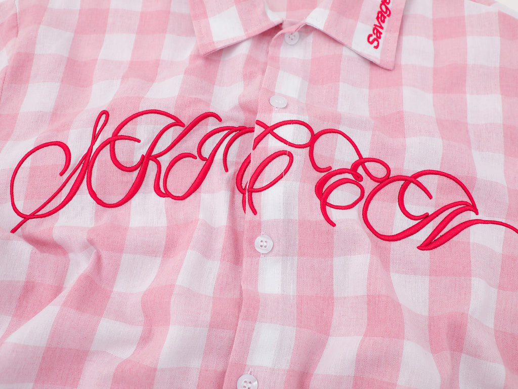 " SAVAGE " Embroidered short sleeve Shirt