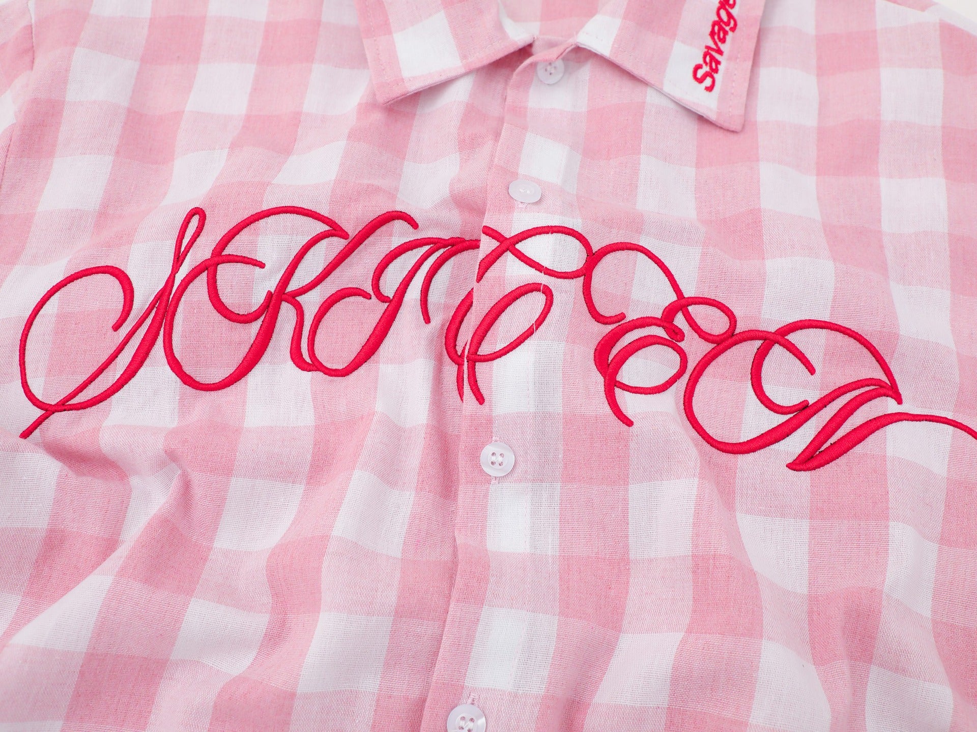 " SAVAGE " Embroidered short sleeve Shirt