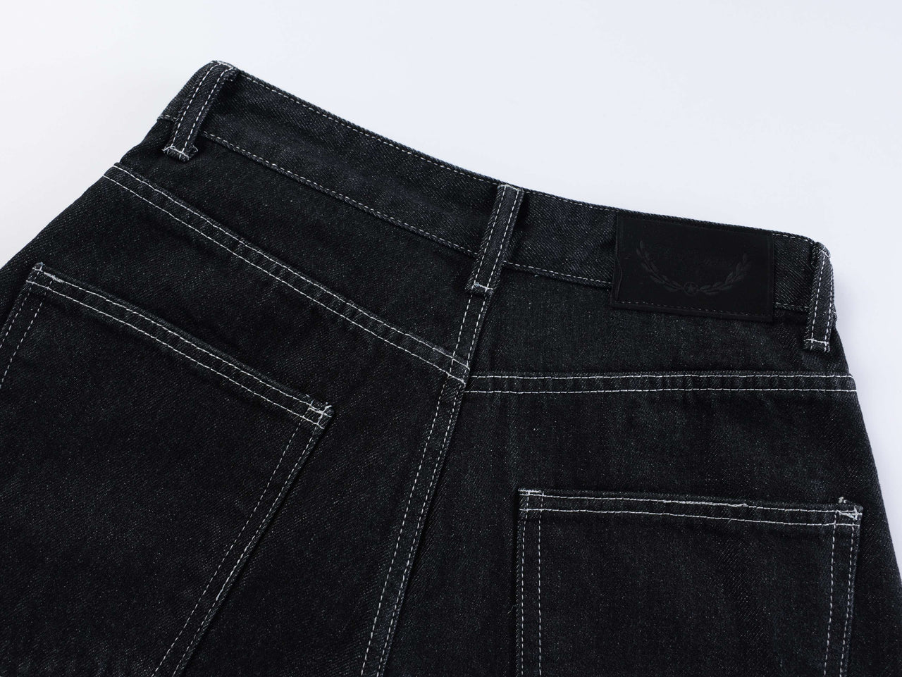 "STO" Wide Leg Denim Shorts