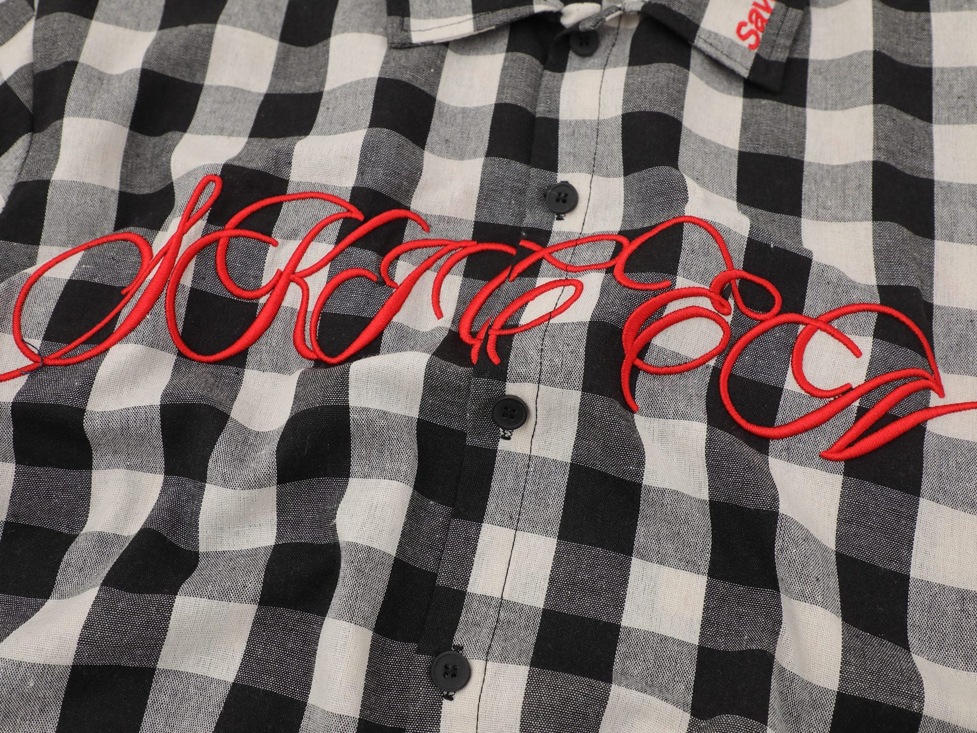 " SAVAGE " Embroidered short sleeve Shirt