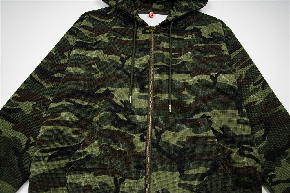 Globain Camo Hooded Zip Jacket