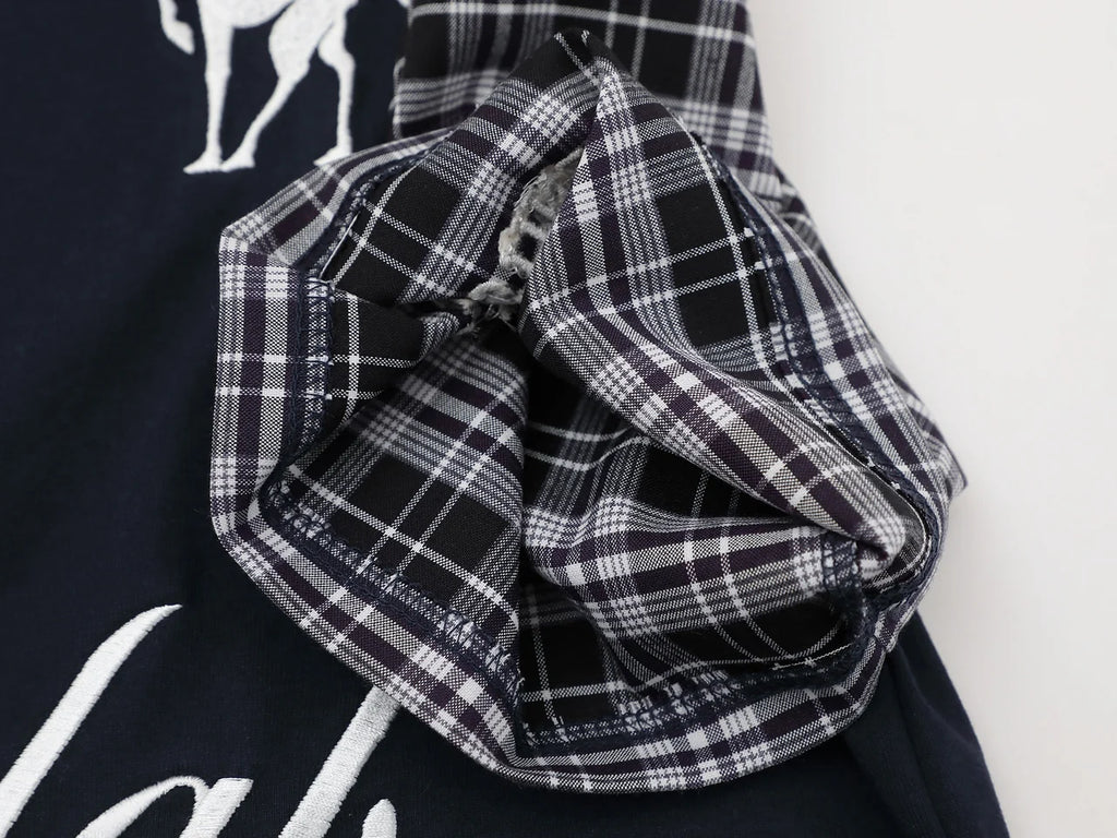 "XX" Plaid Sleeve Polo Shirt