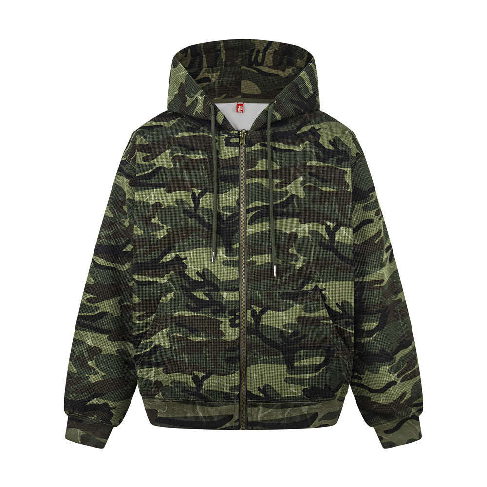 Globain Camo Hooded Zip Jacket