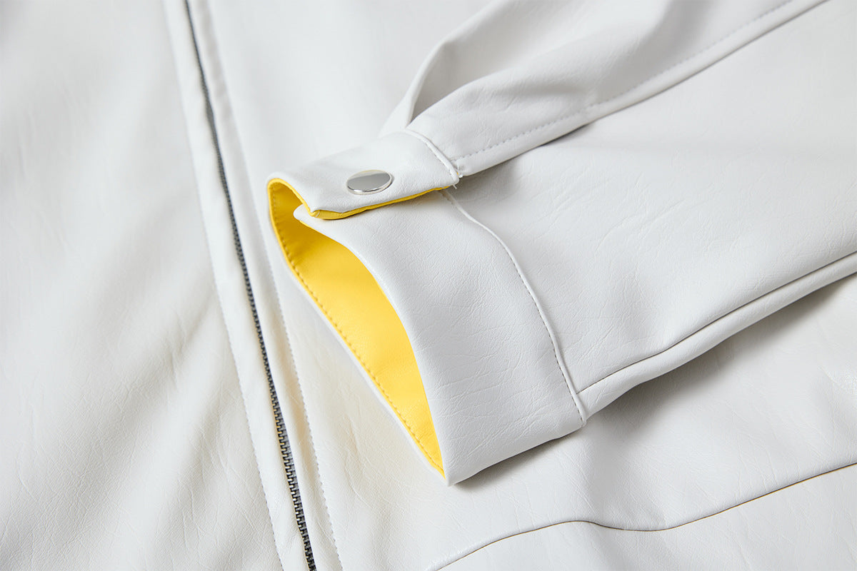 "TOUGE" Leather Motorcycle Jacket Globain.