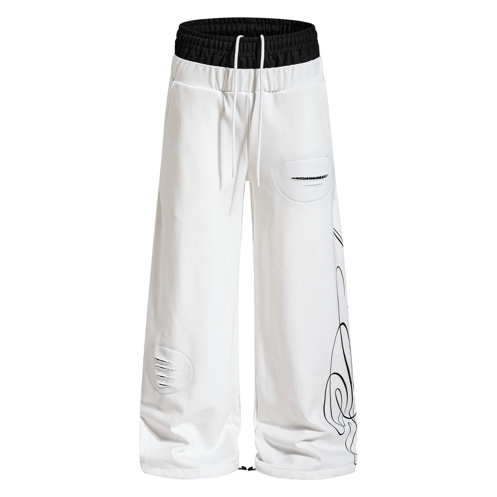 "SEMPITERNAL" Wide Leg Sweatpants