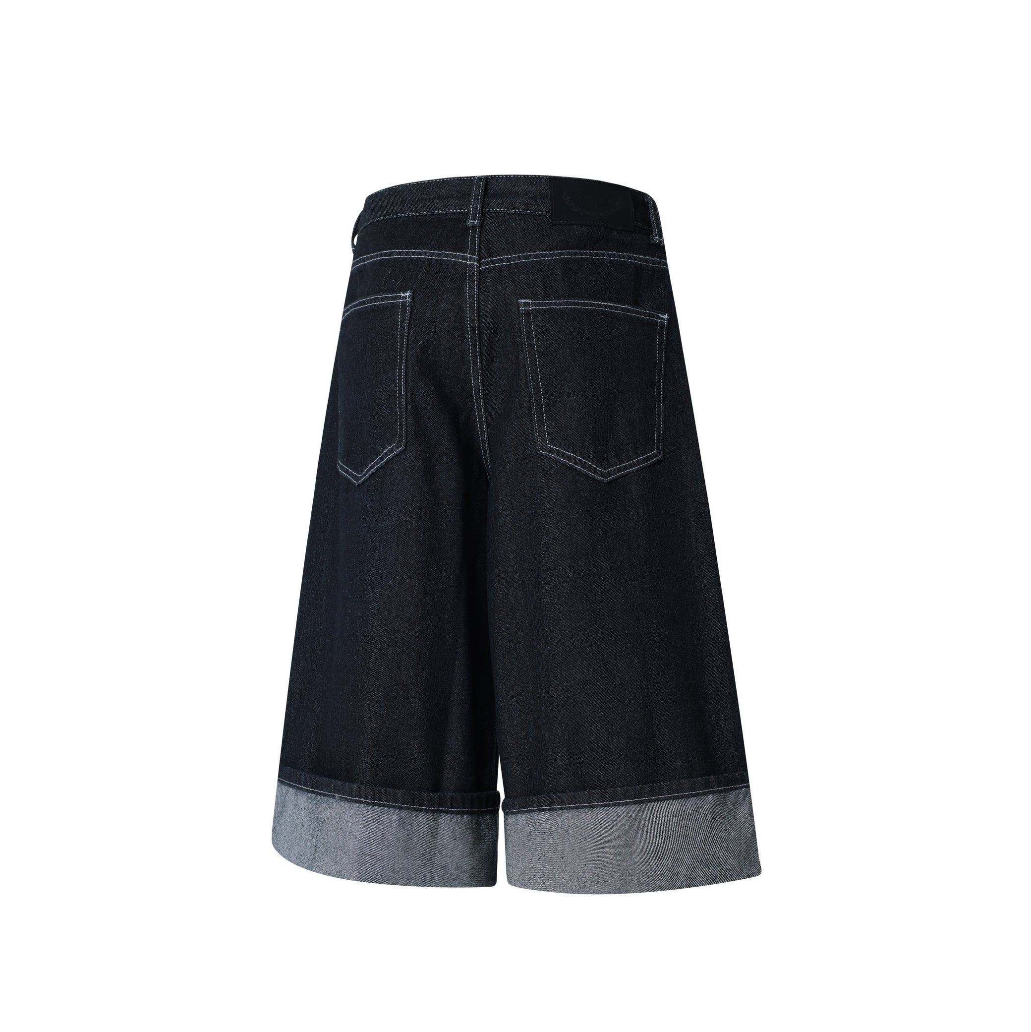 "STO" Wide Leg Denim Shorts