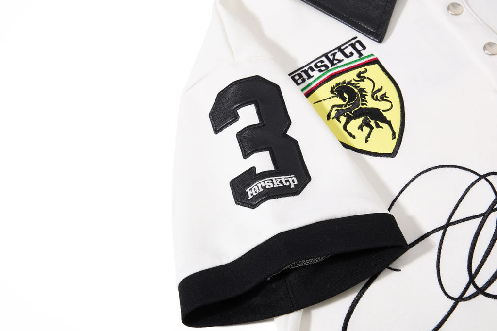 "FER" Embroidered Streetwear Polo