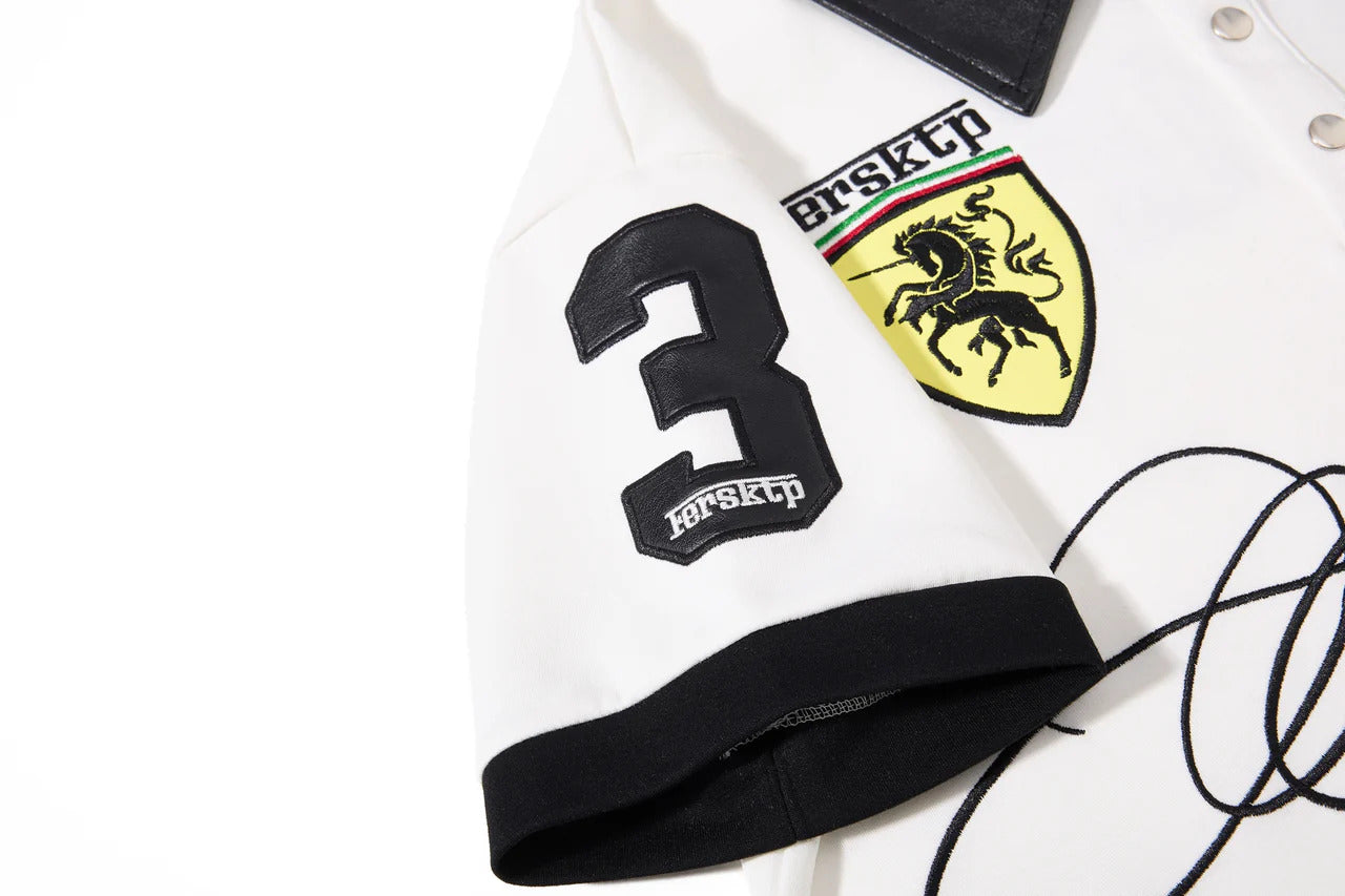 "FER" Embroidered Streetwear Polo