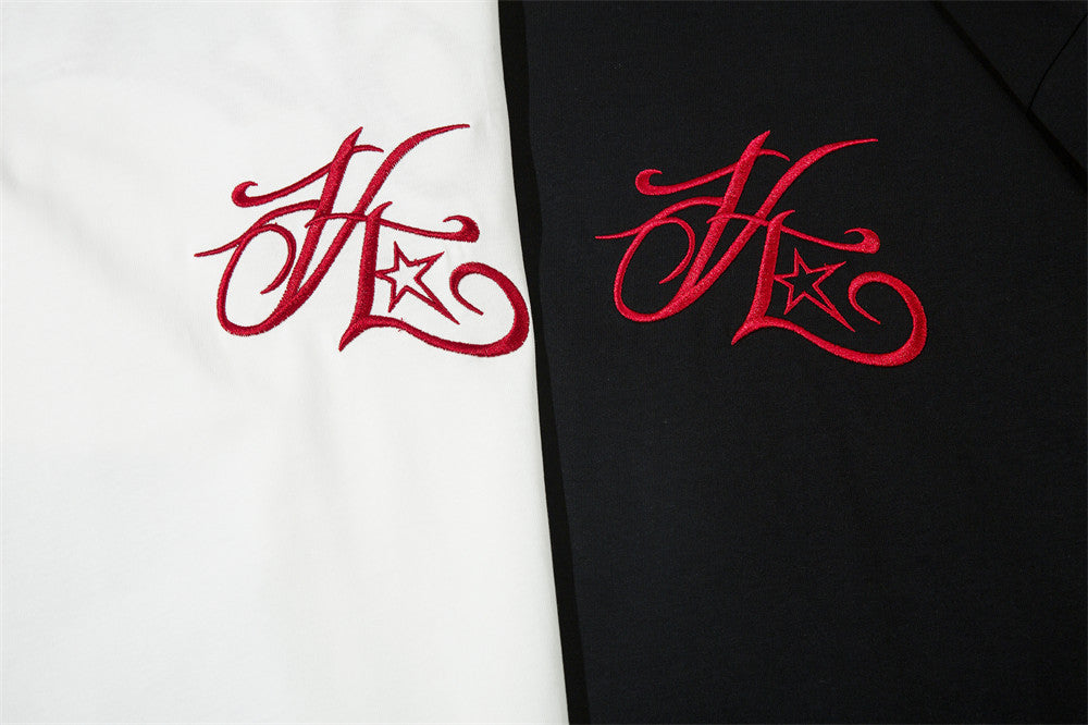 "VENOM" Letter Embroidered Street Tee