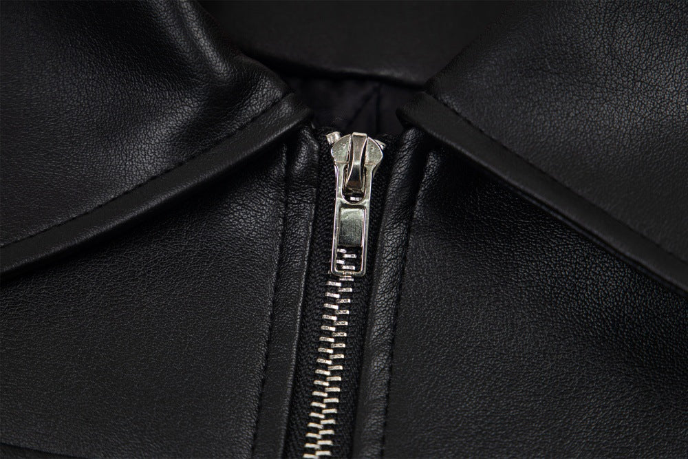 "MOTOR" Leather Embroidered Jacket Globain