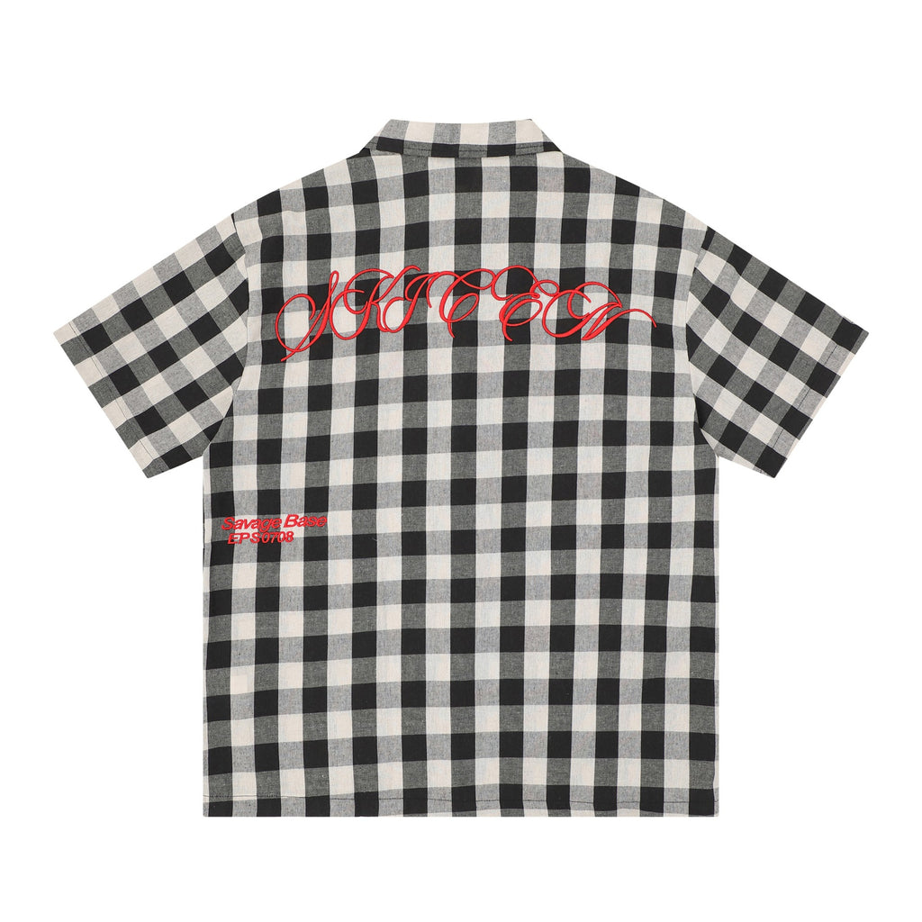 " SAVAGE " Embroidered short sleeve Shirt