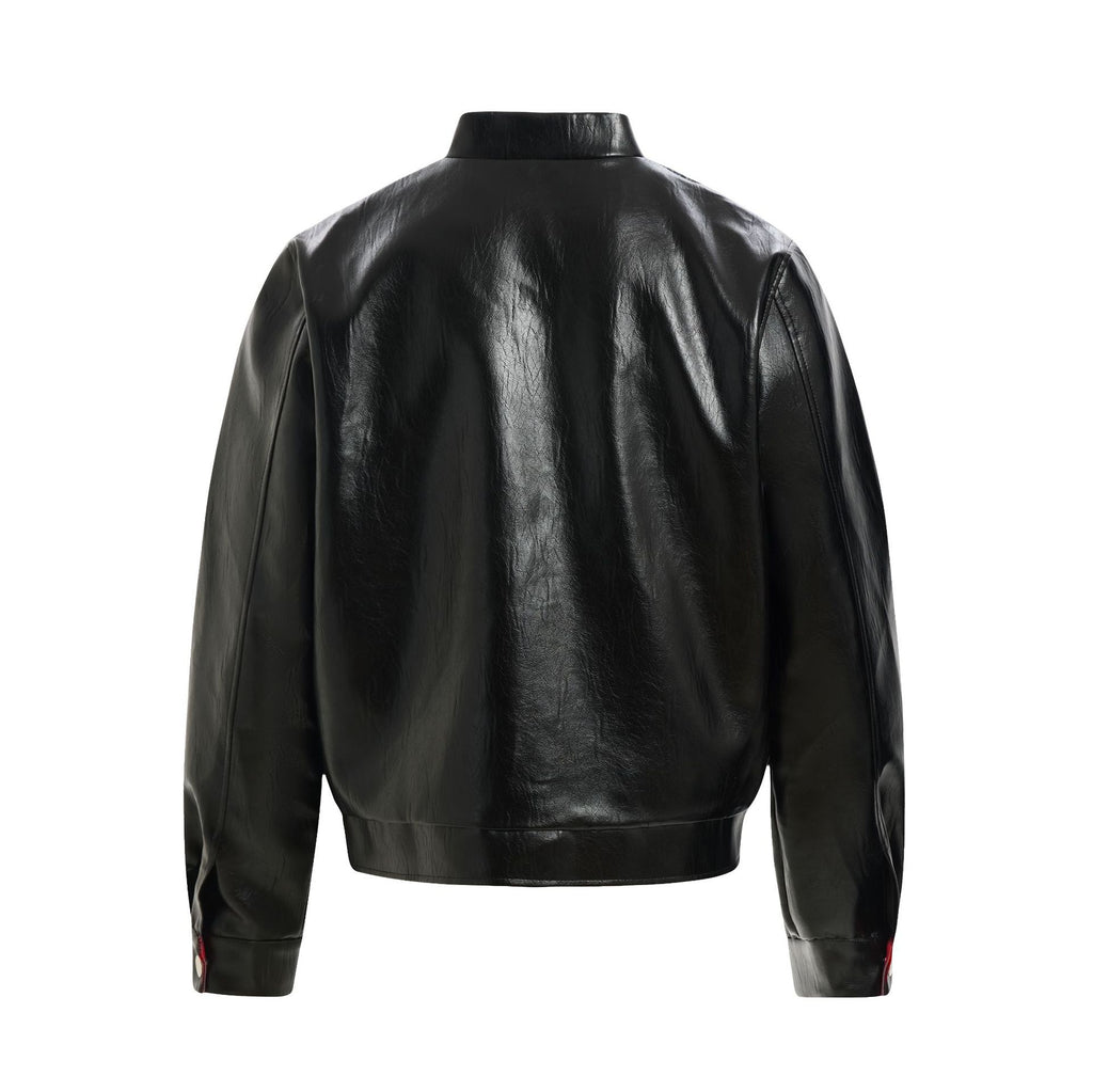 "TOUGE" Leather Motorcycle Jacket Globain.
