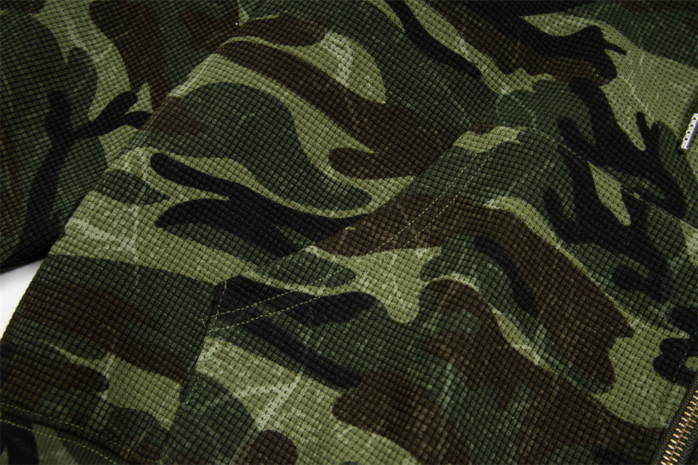Globain Camo Hooded Zip Jacket