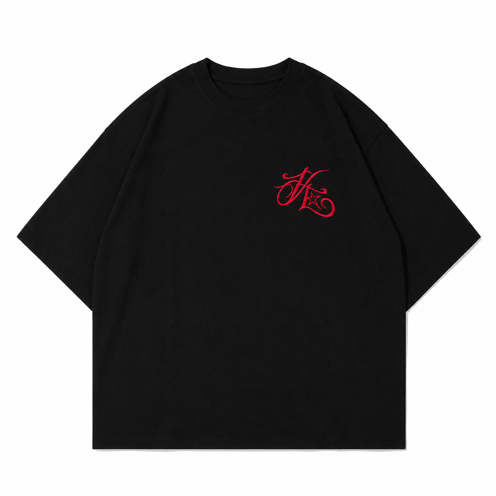 "VENOM" Letter Embroidered Street Tee