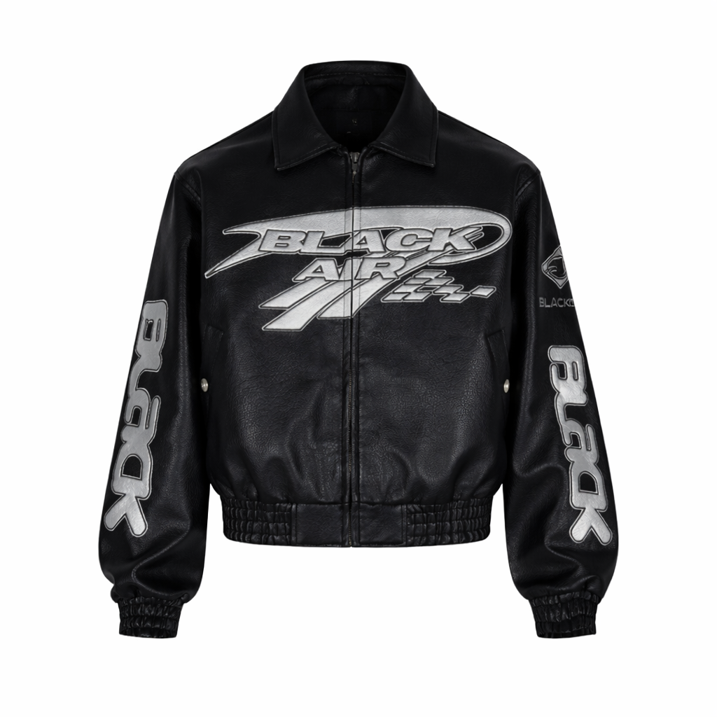 "KAMINARI" Leather Motorcycle Jacket Globain.