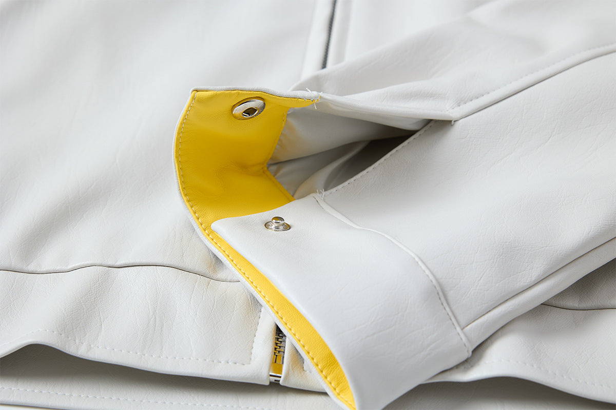 "TOUGE" Leather Motorcycle Jacket Globain.