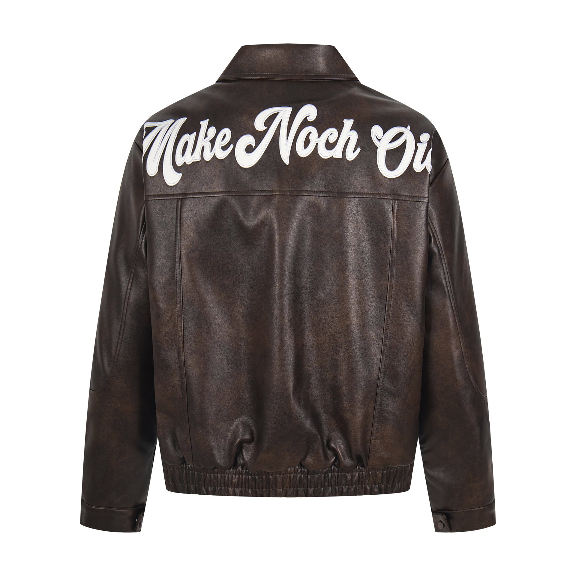 "MOTOR" Leather Embroidered Jacket Globain