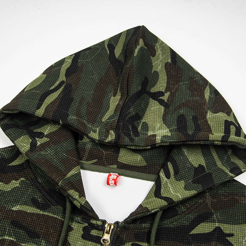 Globain Camo Hooded Zip Jacket