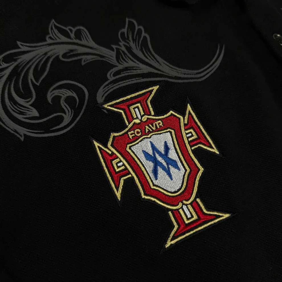" PORTUGAL "Retro Long Sleeve Polo Shirt