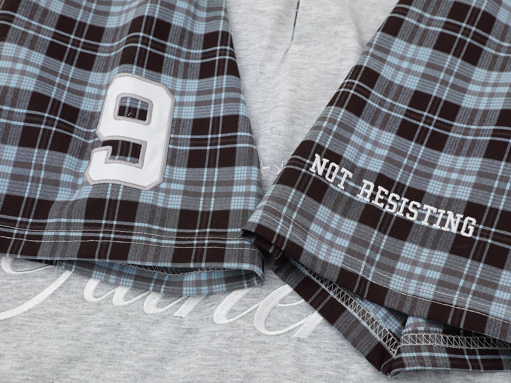 "XX" Plaid Sleeve Polo Shirt