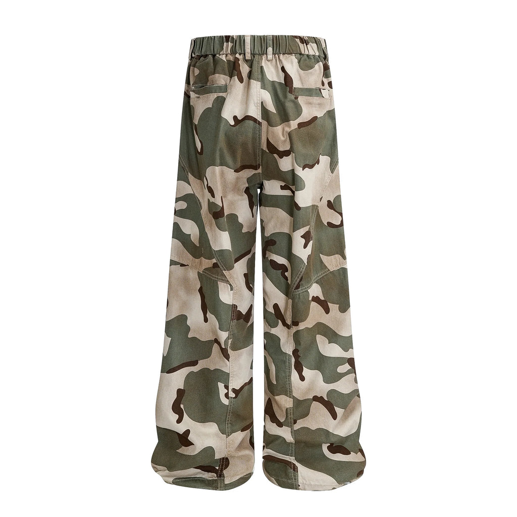 "CHAMALEON" Camo Wide Leg Jeans