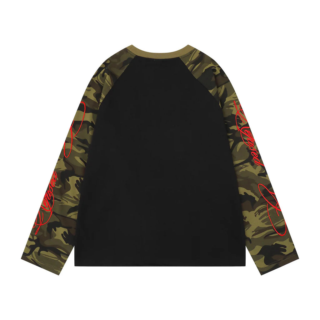 " REDRUM " Long Sleeve Tee Camo