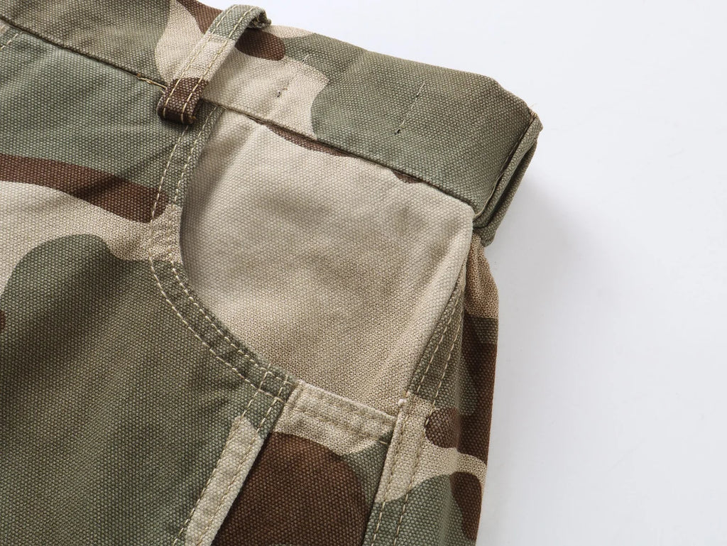 "CHAMALEON" Camo Wide Leg Jeans