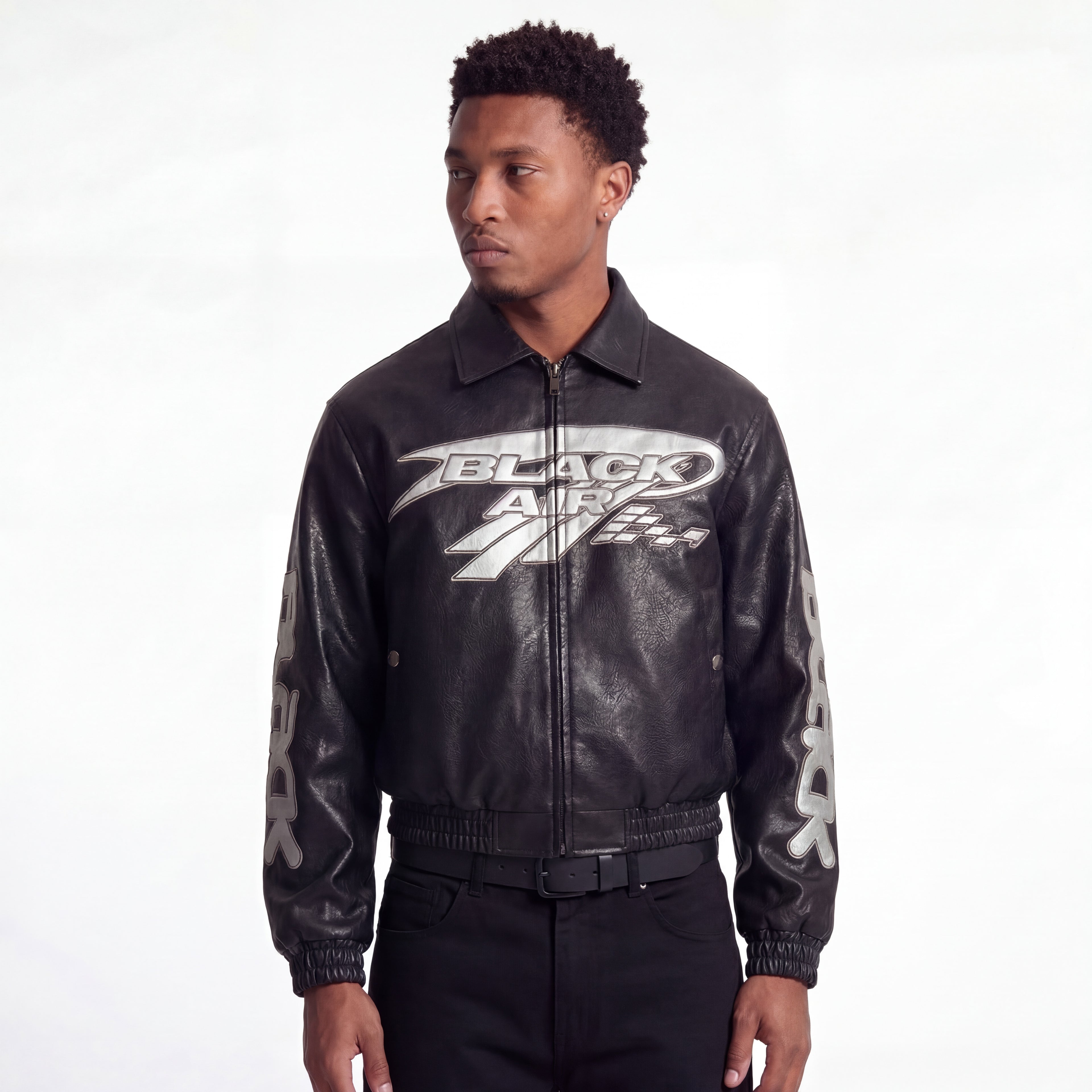 "KAMINARI" Leather Motorcycle Jacket Globain.