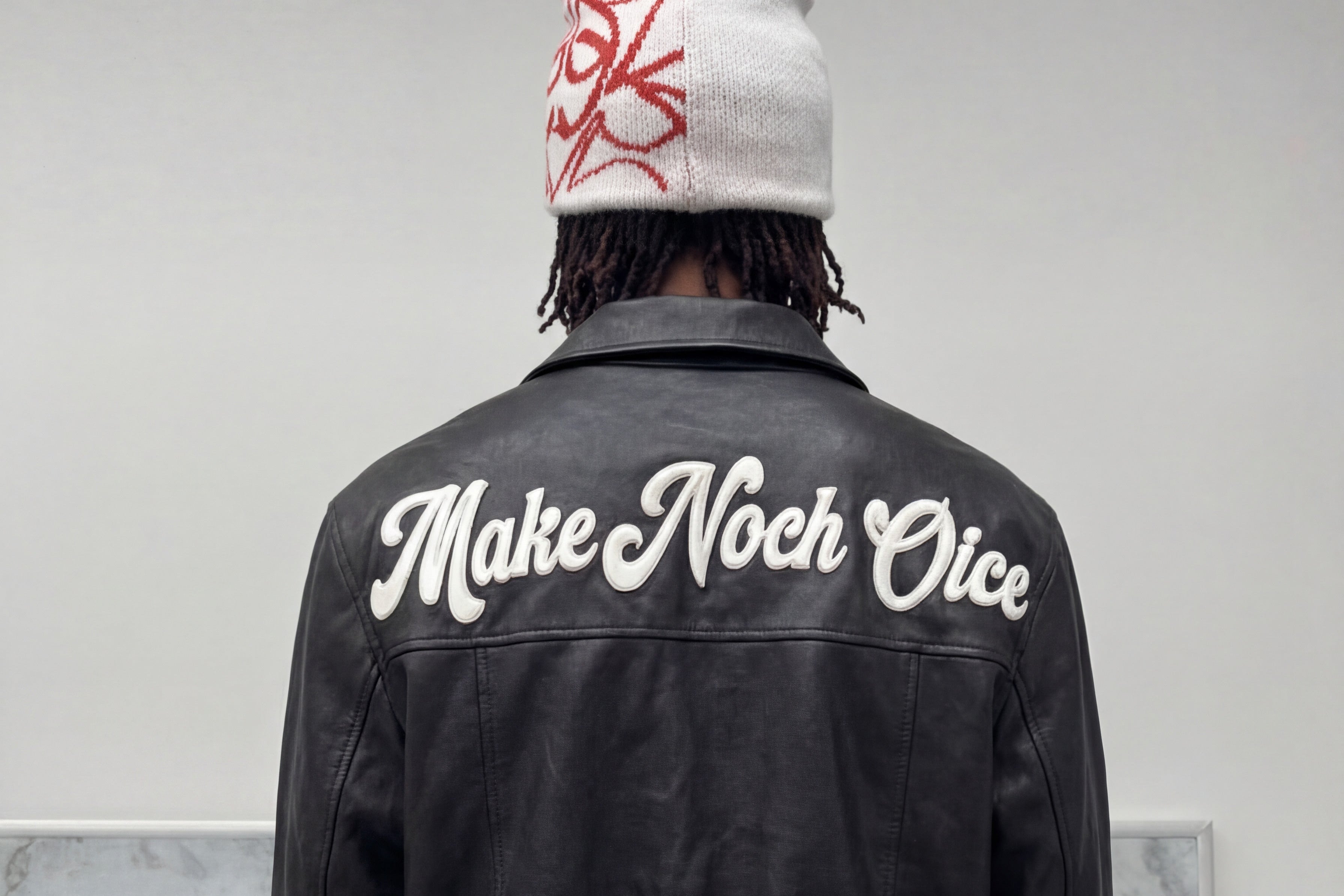"MOTOR" Leather Embroidered Jacket Globain