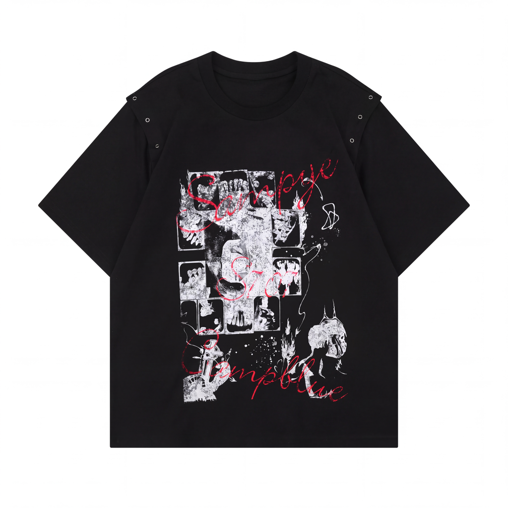 " SAMPYE " Black & White Convertible Tee