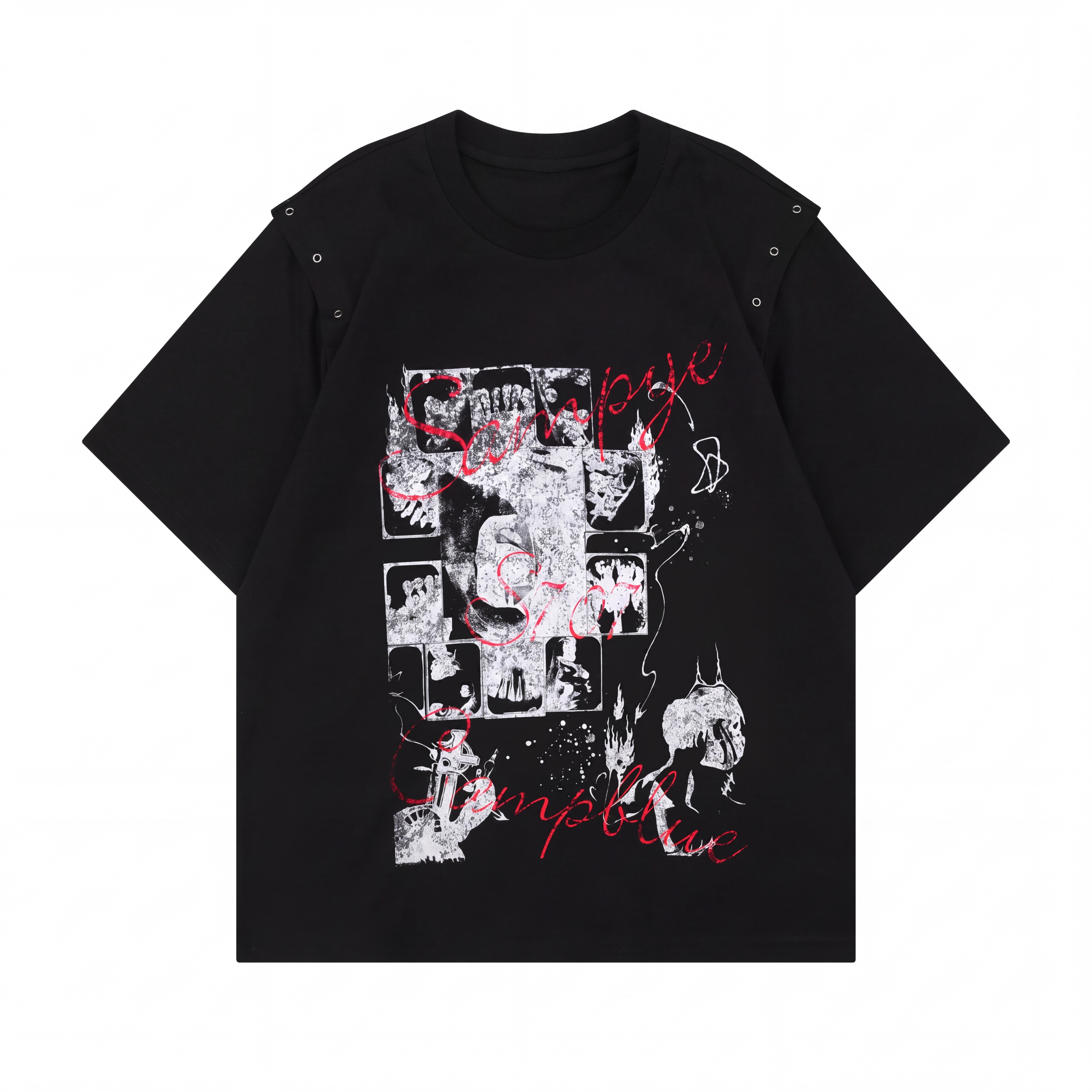 " SAMPYE " Black & White Convertible Tee