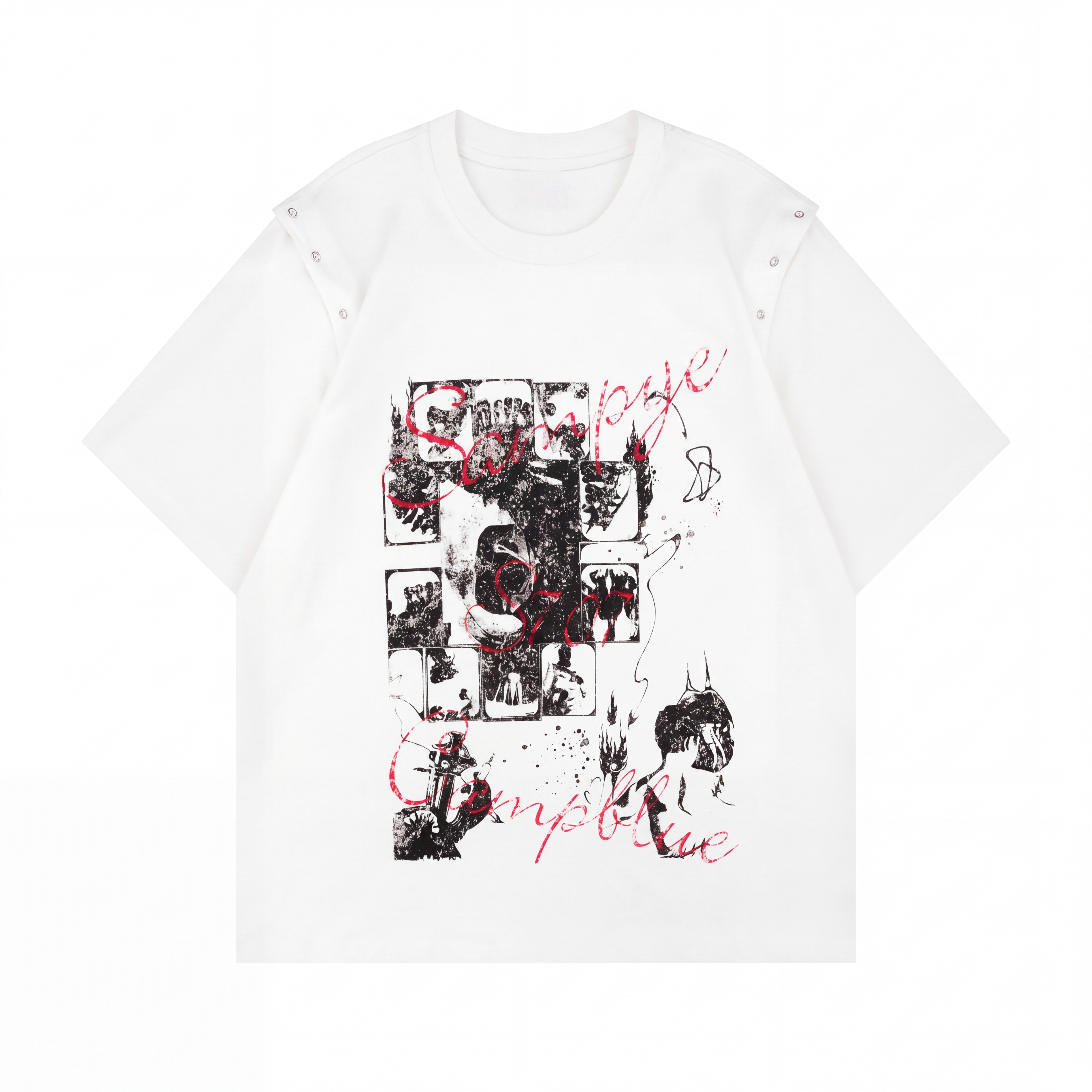 " SAMPYE " Black & White Convertible Tee