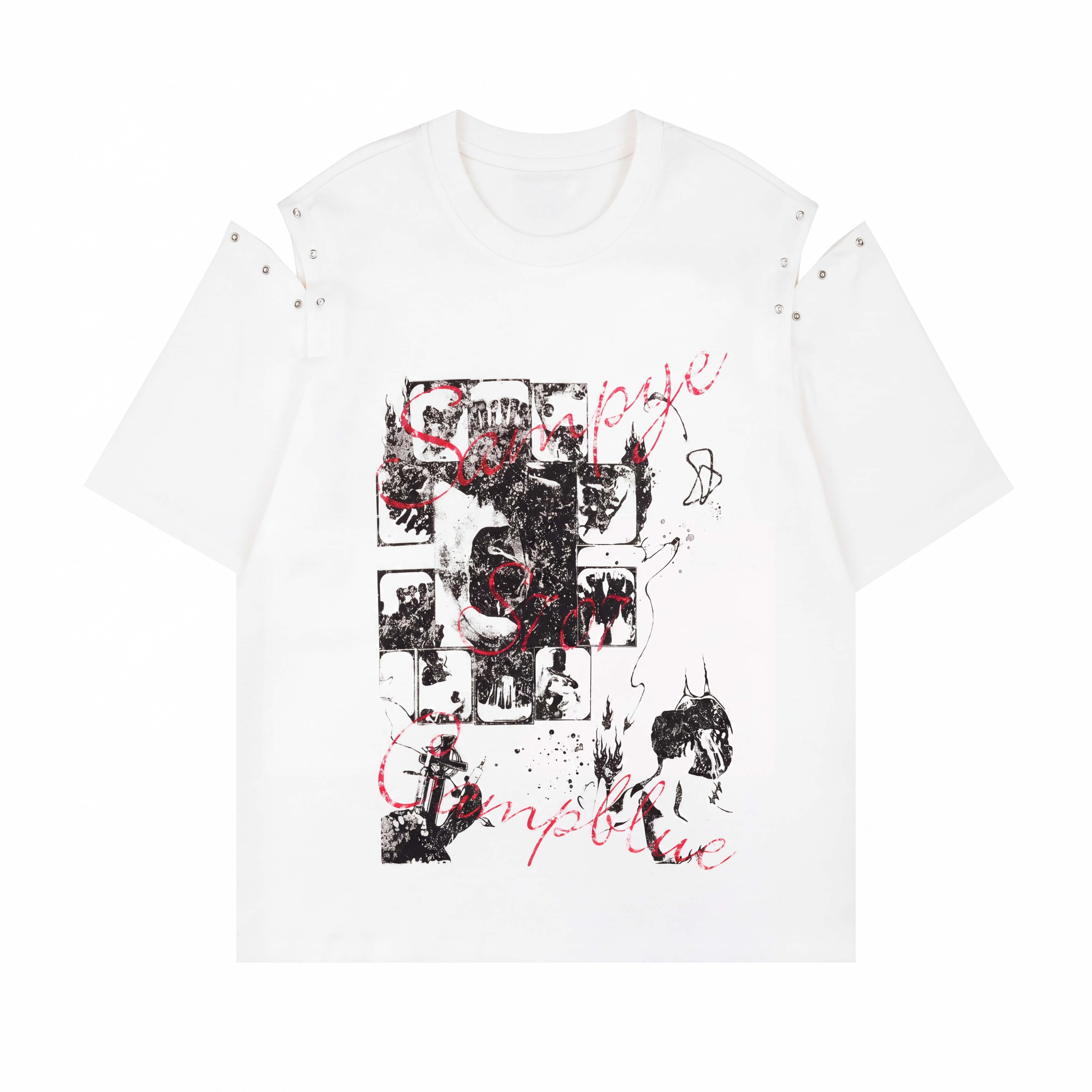" SAMPYE " Black & White Convertible Tee