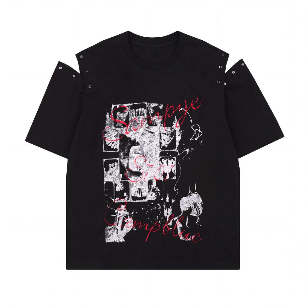 " SAMPYE " Black & White Convertible Tee