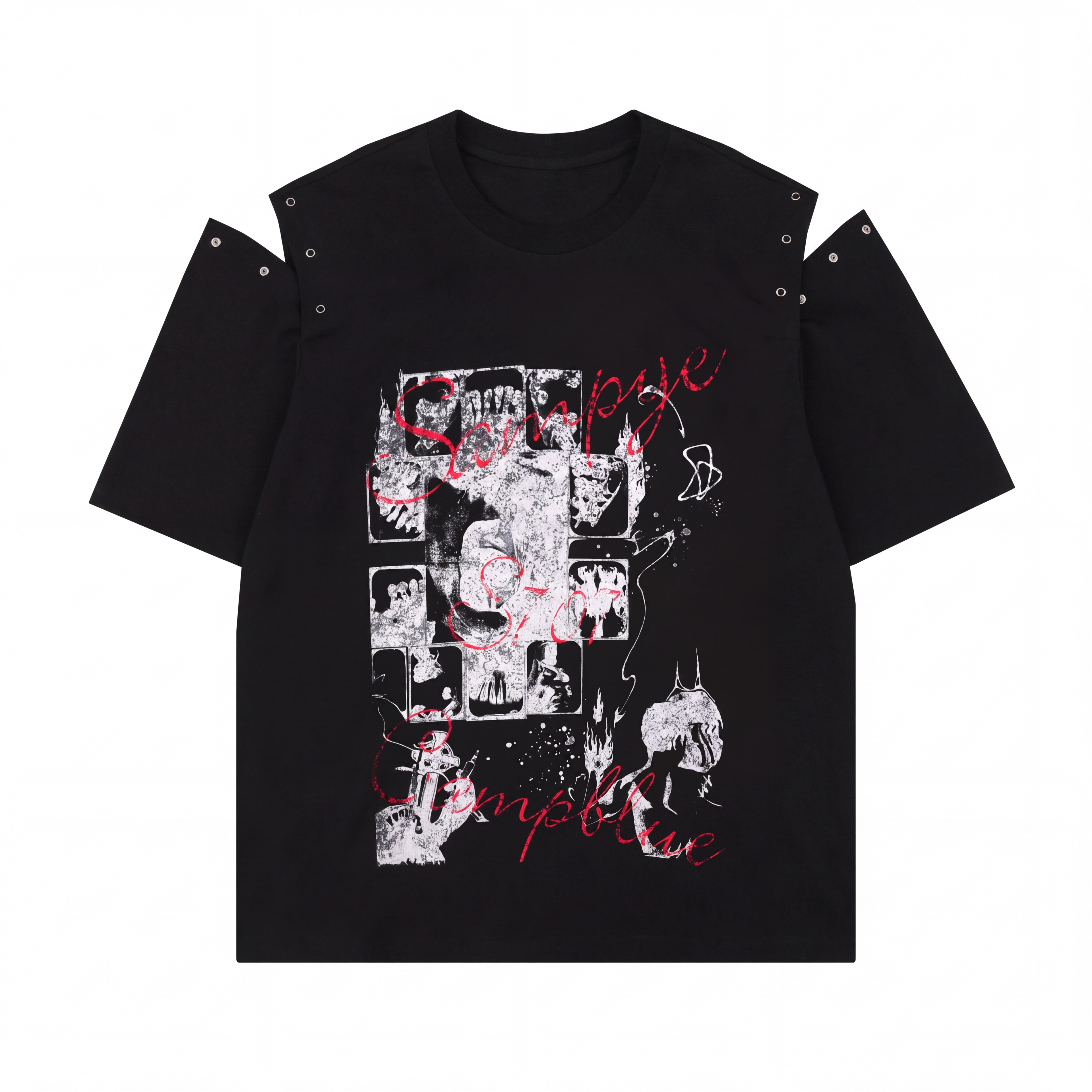 " SAMPYE " Black & White Convertible Tee